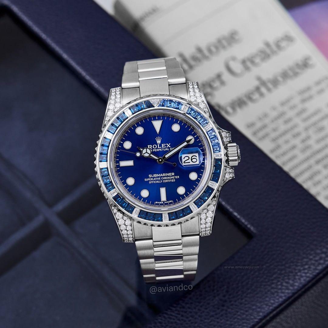 rolex watch blue face price